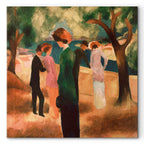 Lady in Green Jacket Classic Canvas Print