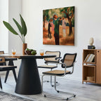 Lady in Green Jacket Classic Canvas Print