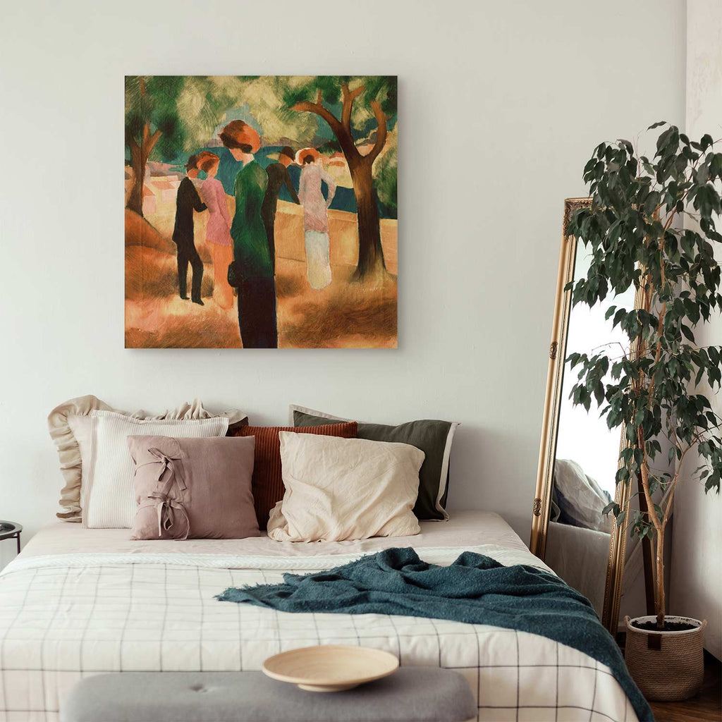 Lady in Green Jacket Classic Canvas Print