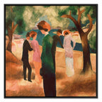 Lady in Green Jacket Classic Canvas Print
