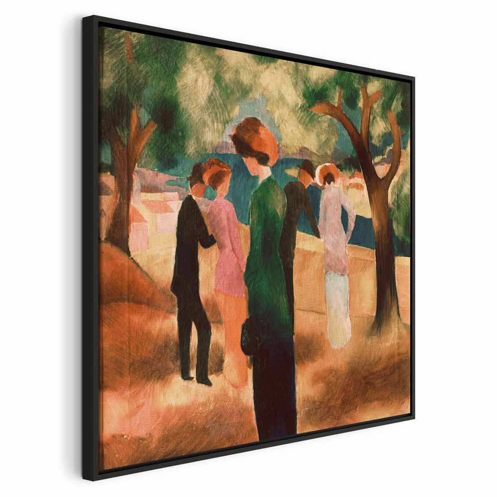 Lady in Green Jacket Classic Canvas Print