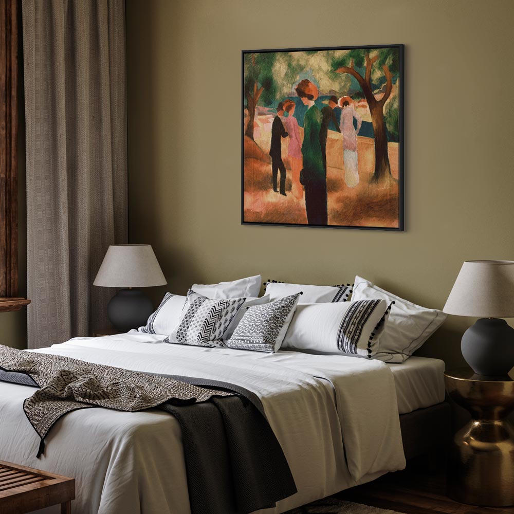 Lady in Green Jacket Classic Canvas Print