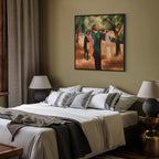 Lady in Green Jacket Classic Canvas Print