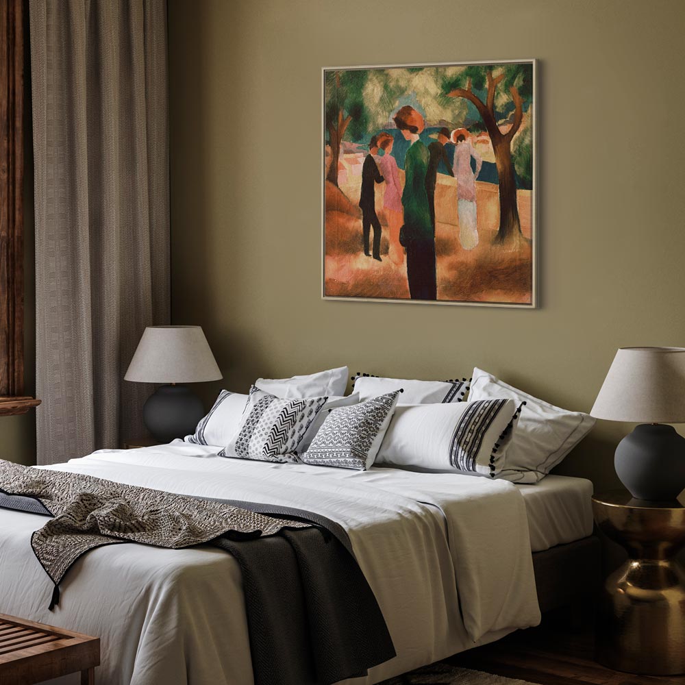 Lady in Green Jacket Classic Canvas Print