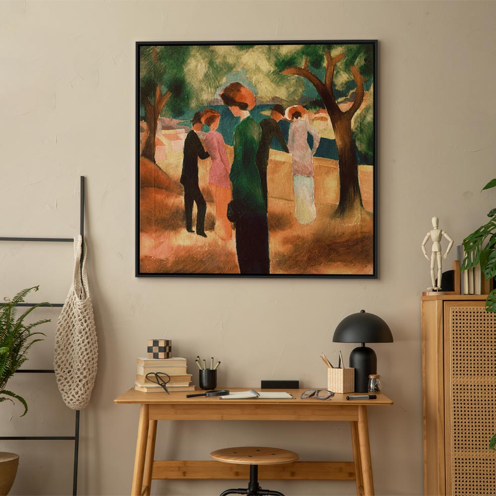 Lady in Green Jacket Classic Canvas Print