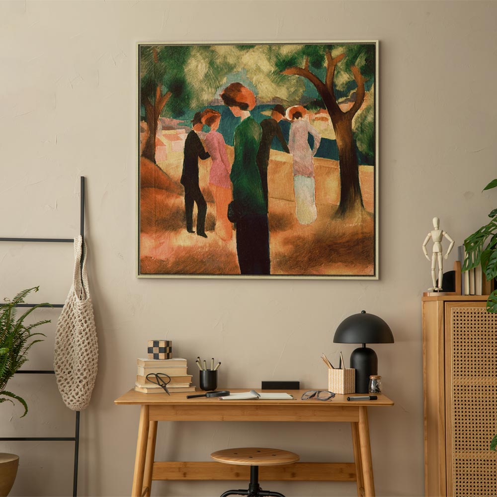 Lady in Green Jacket Classic Canvas Print