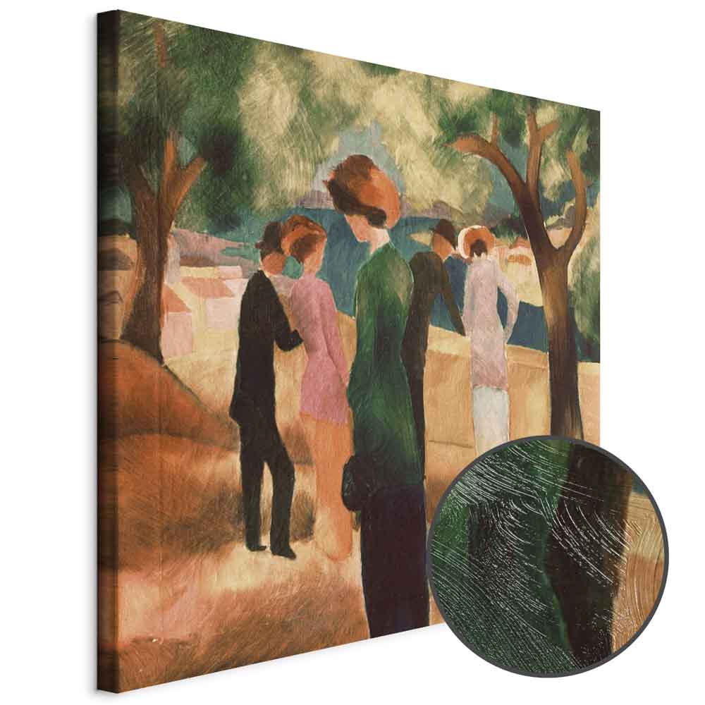 Lady in Green Jacket Classic Canvas Print