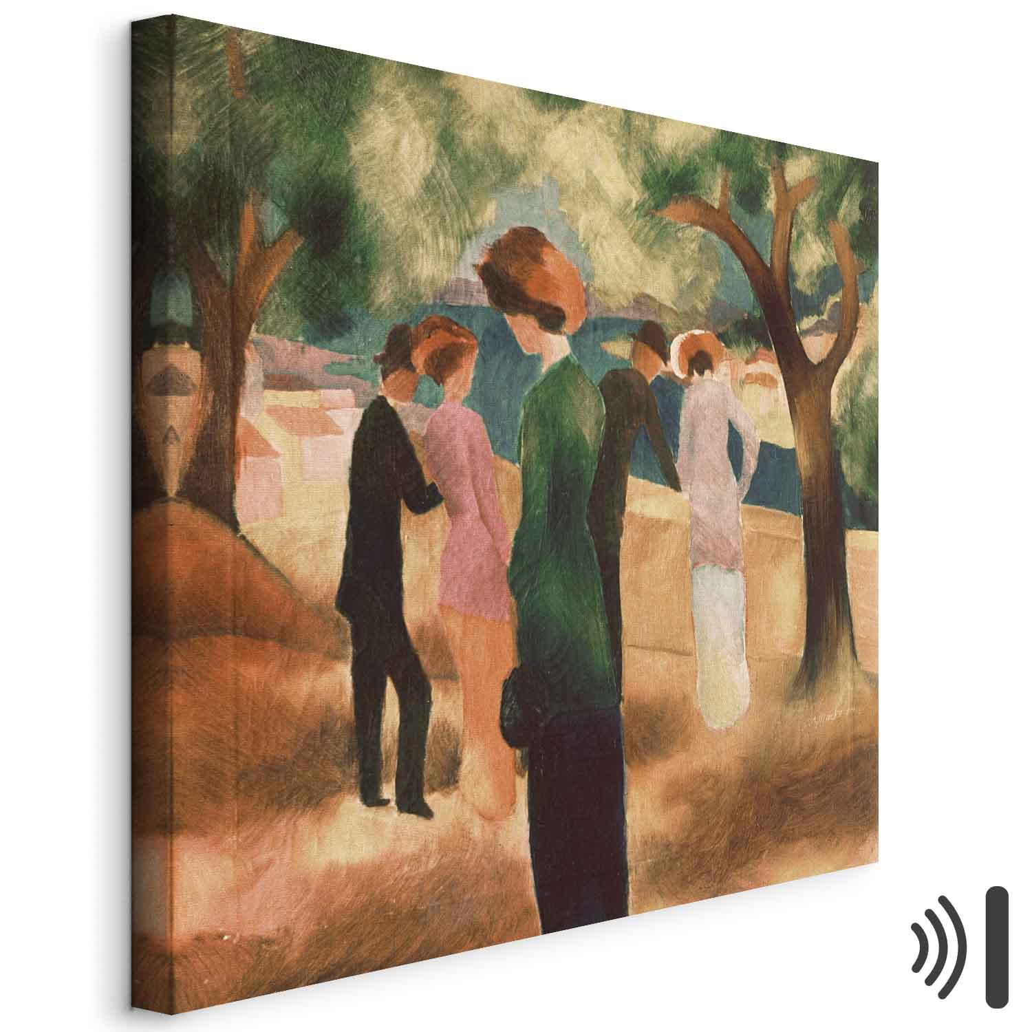 Lady in Green Jacket Classic Canvas Print