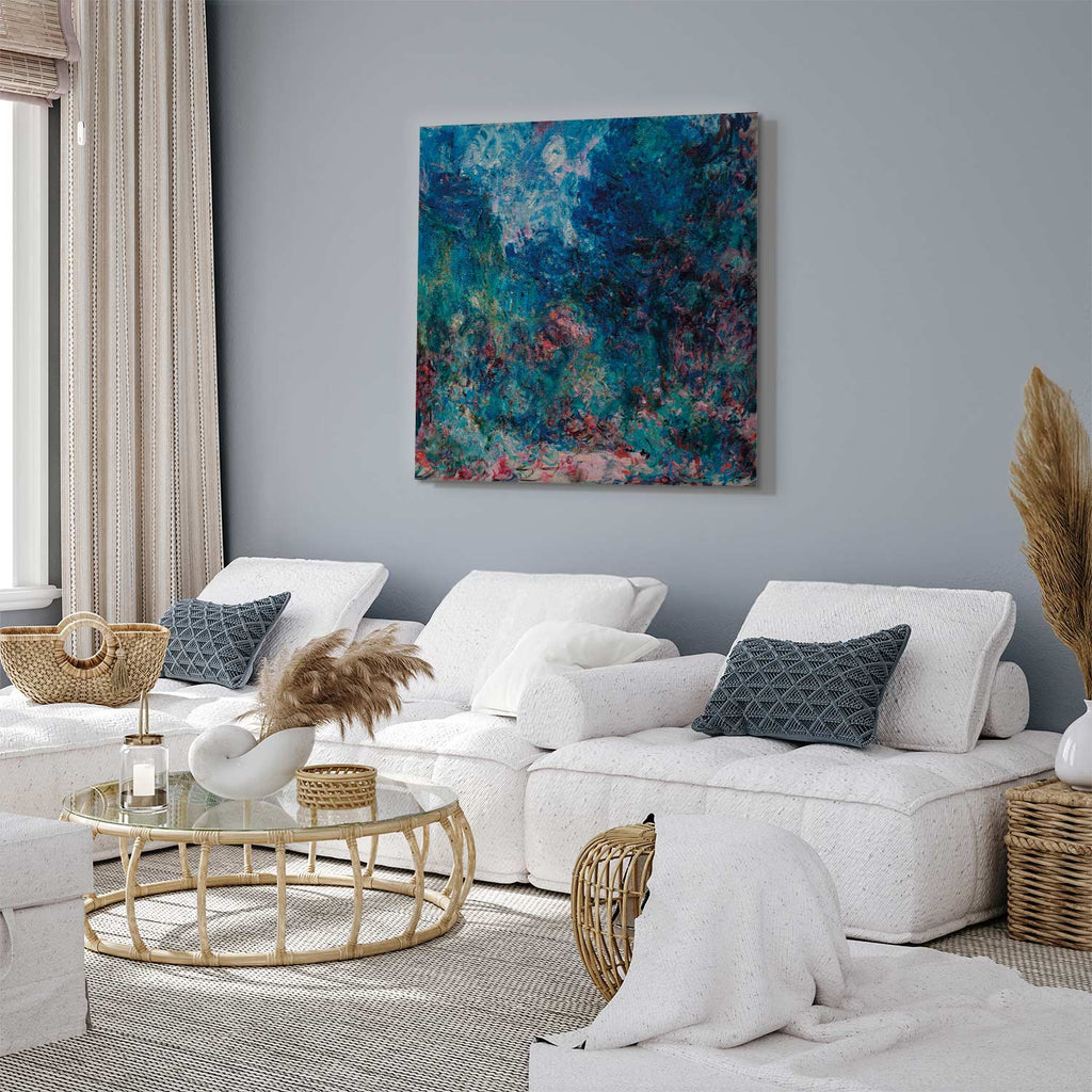 Monet Rose Garden House Classic Canvas Print