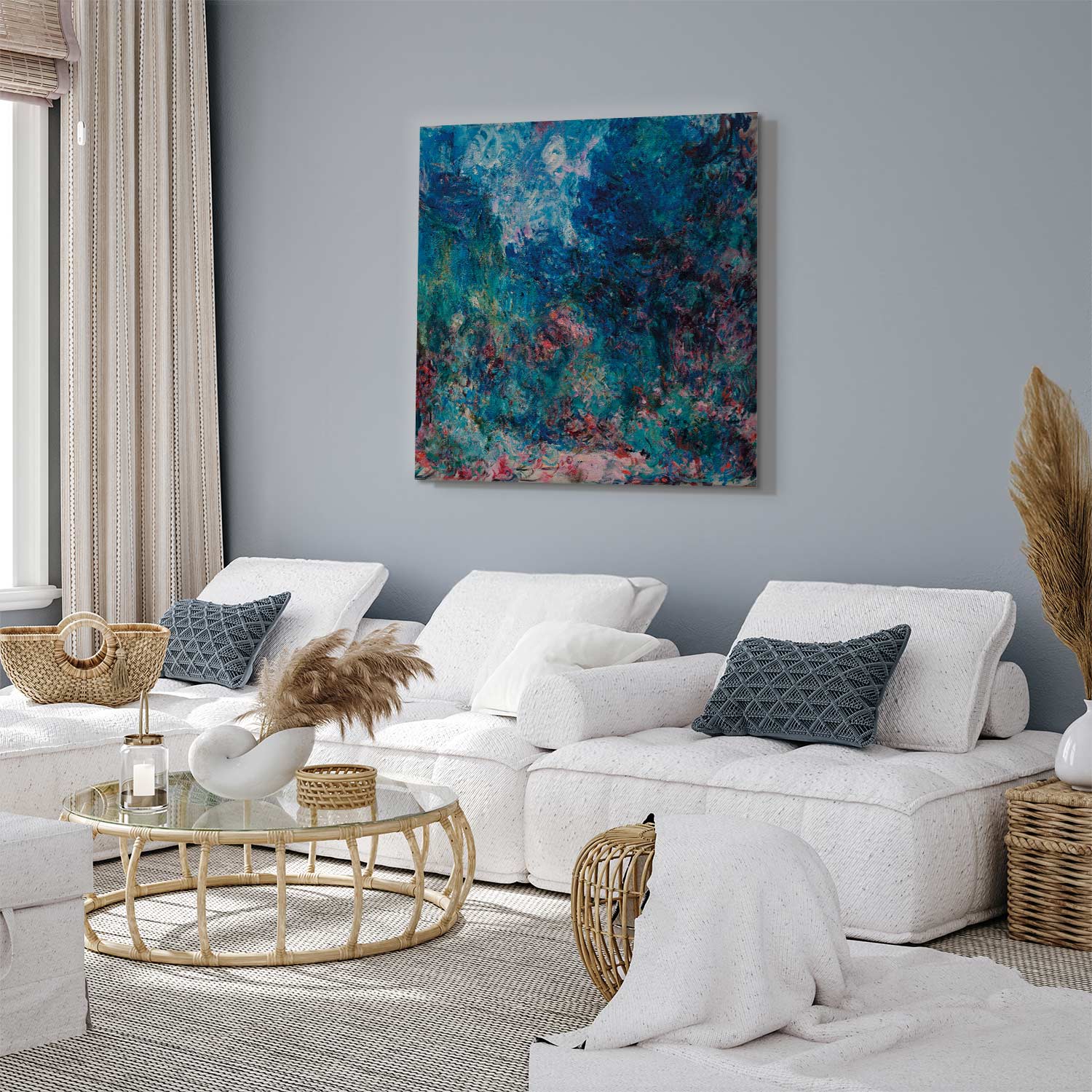 Monet Rose Garden House Classic Canvas Print