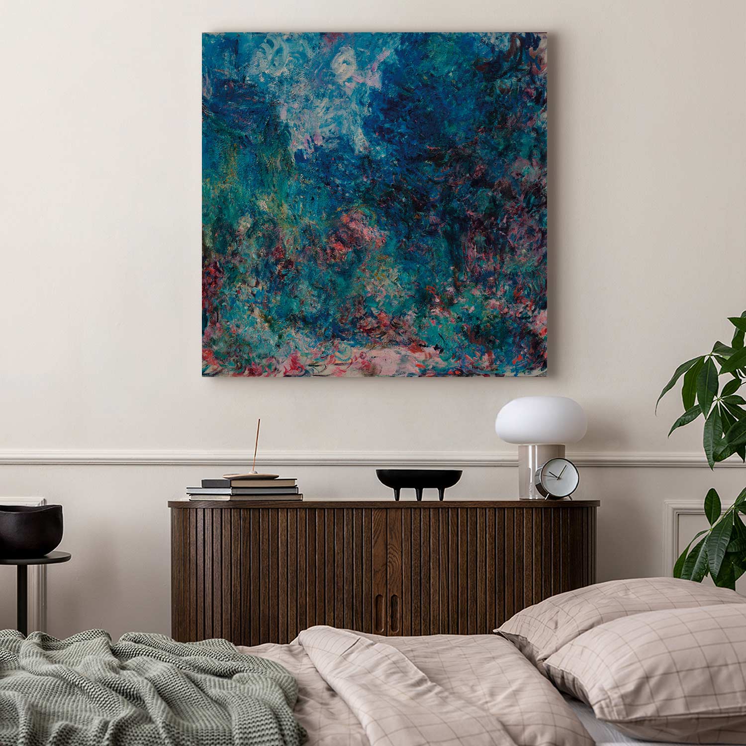 Monet Rose Garden House Classic Canvas Print