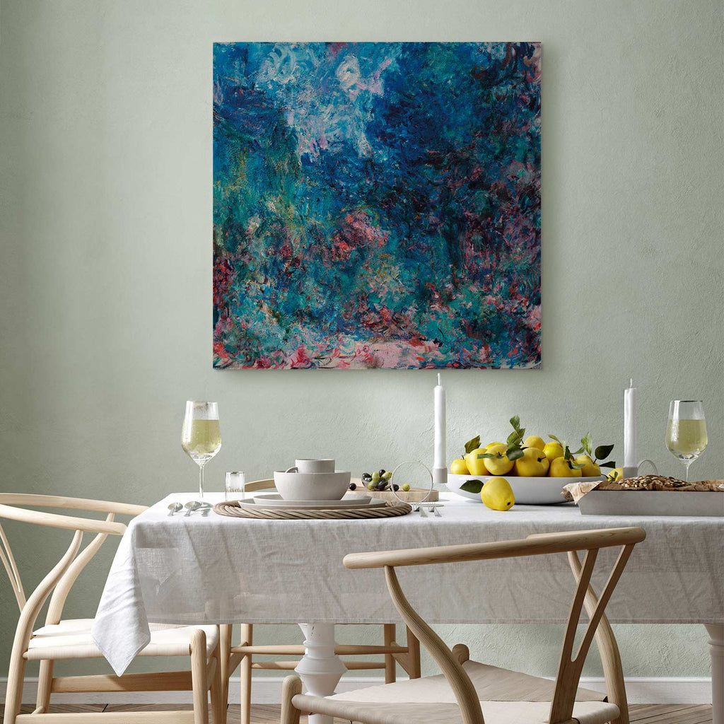 Monet Rose Garden House Classic Canvas Print