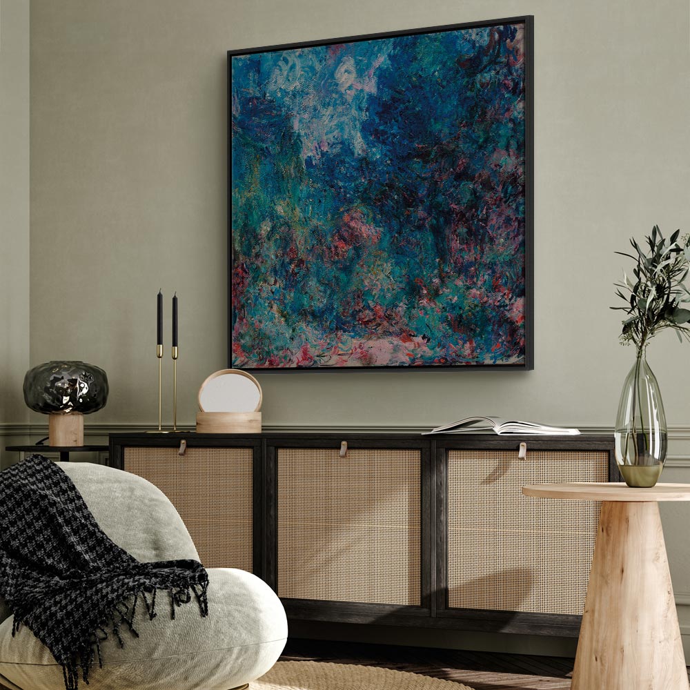 Monet Rose Garden House Classic Canvas Print