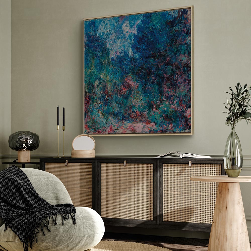 Monet Rose Garden House Classic Canvas Print