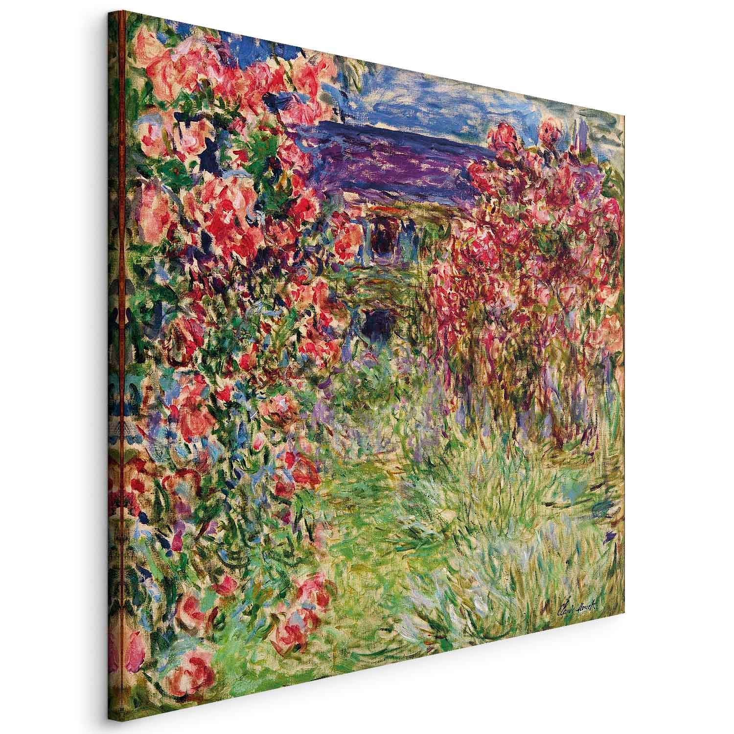 Monet House in Roses Classic Canvas Print