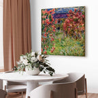 Monet House in Roses Classic Canvas Print