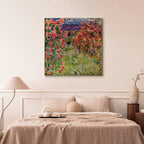 Monet House in Roses Classic Canvas Print