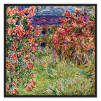 Monet House in Roses Classic Canvas Print