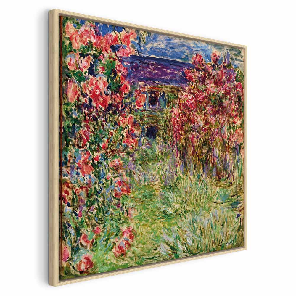 Monet House in Roses Classic Canvas Print