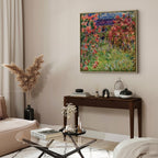 Monet House in Roses Classic Canvas Print