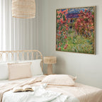 Monet House in Roses Classic Canvas Print