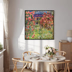 Monet House in Roses Classic Canvas Print
