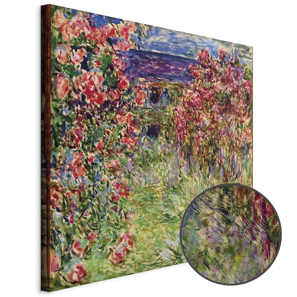 Monet House in Roses Classic Canvas Print