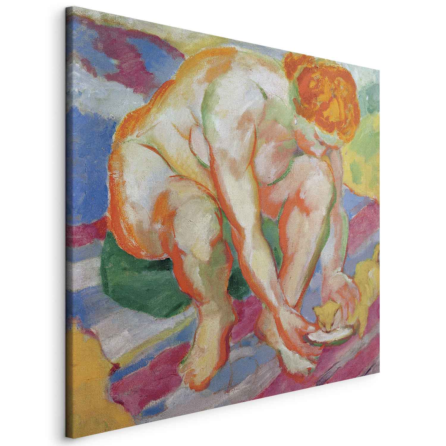 Franz Marc Nude with Cat Classic Canvas Print