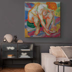 Franz Marc Nude with Cat Classic Canvas Print