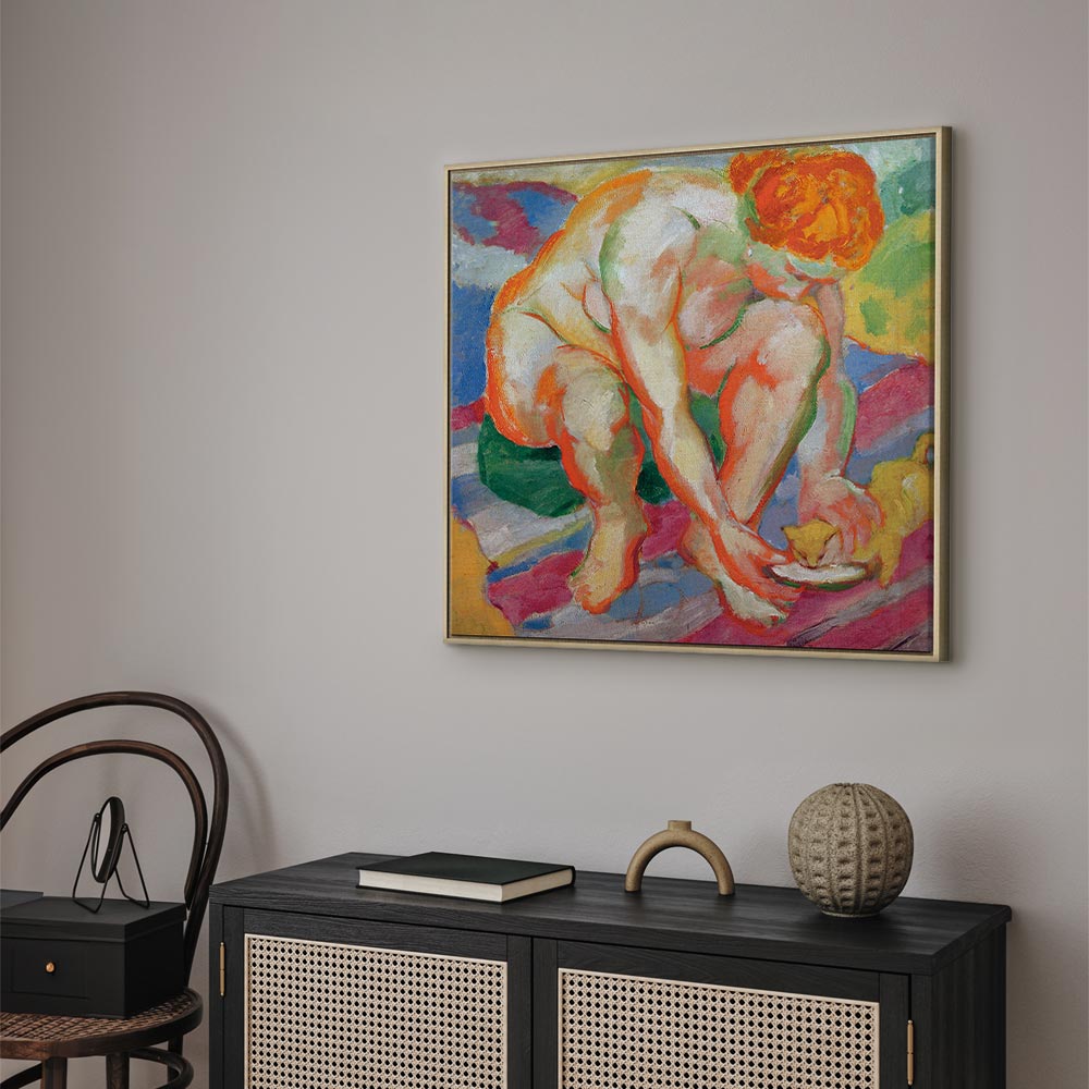 Franz Marc Nude with Cat Classic Canvas Print