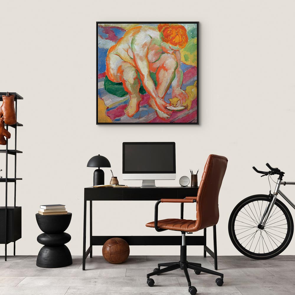 Franz Marc Nude with Cat Classic Canvas Print