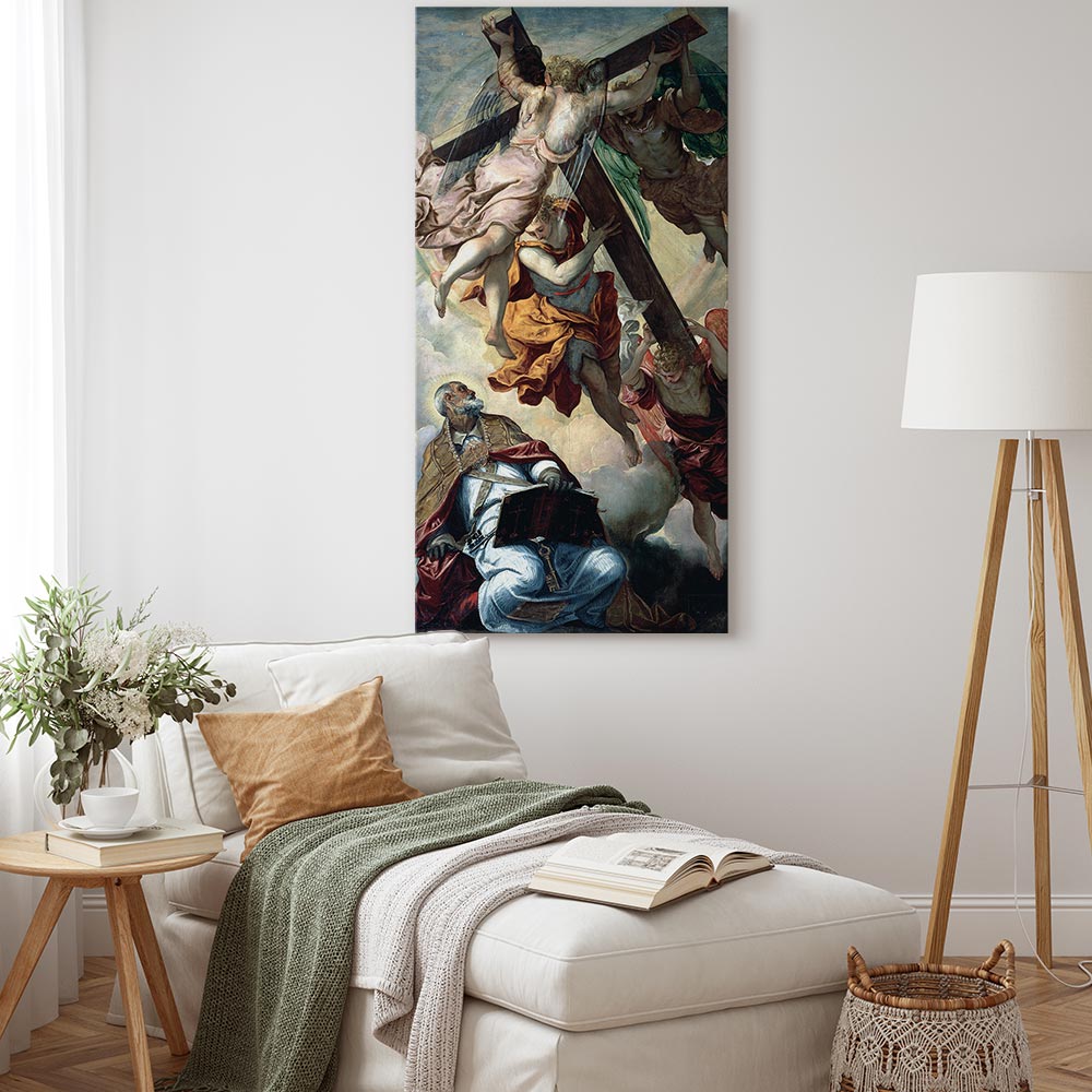 Canvas Print: Apparition of the Cross to St Peter by Tintoretto