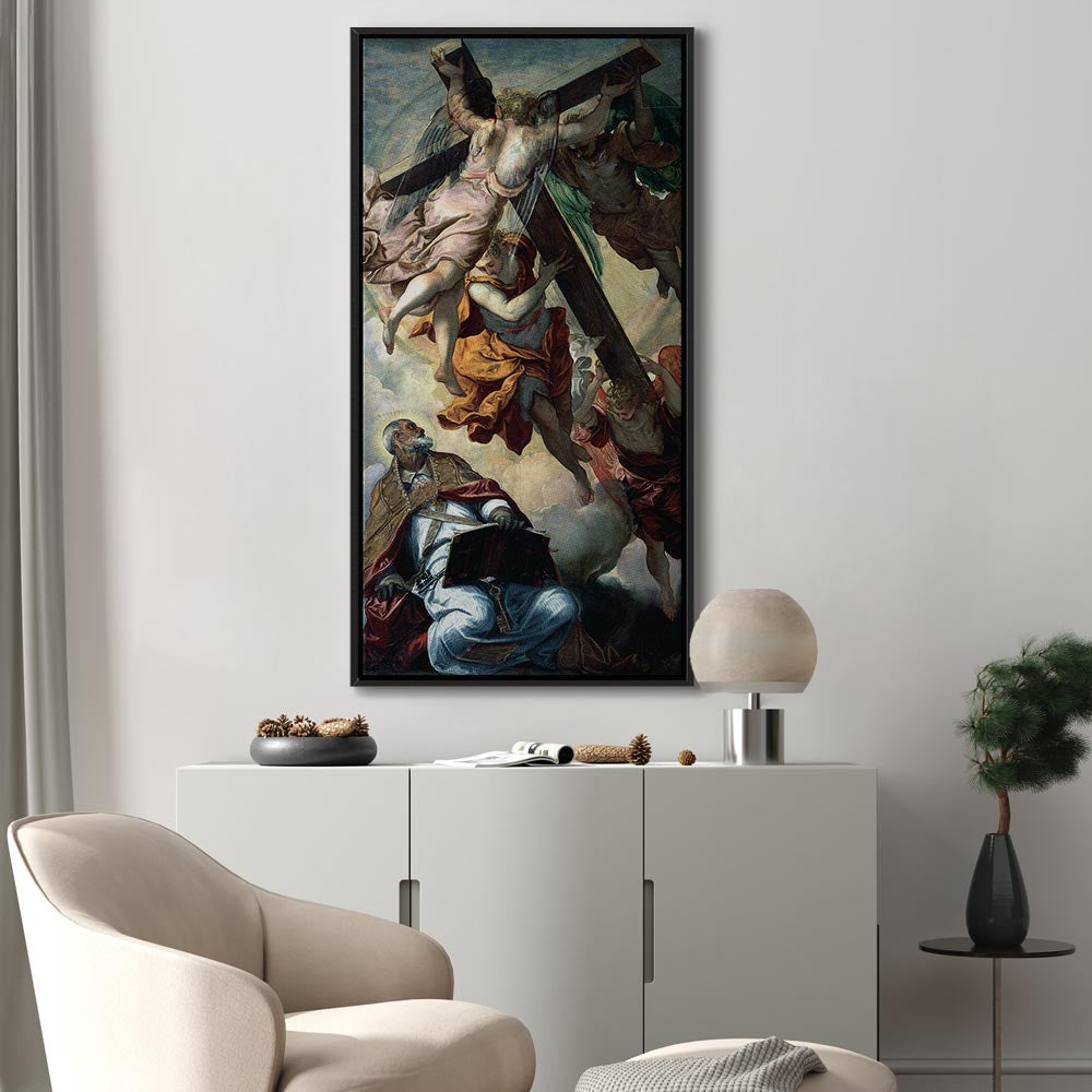 Leinwanddruck: Die Erscheinung des Kreuzes vor dem heiligen Petrus von Tintoretto
