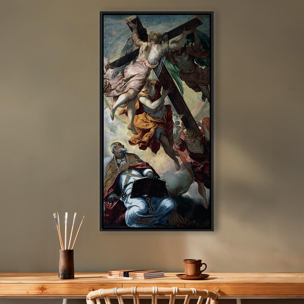 Leinwanddruck: Die Erscheinung des Kreuzes vor dem heiligen Petrus von Tintoretto