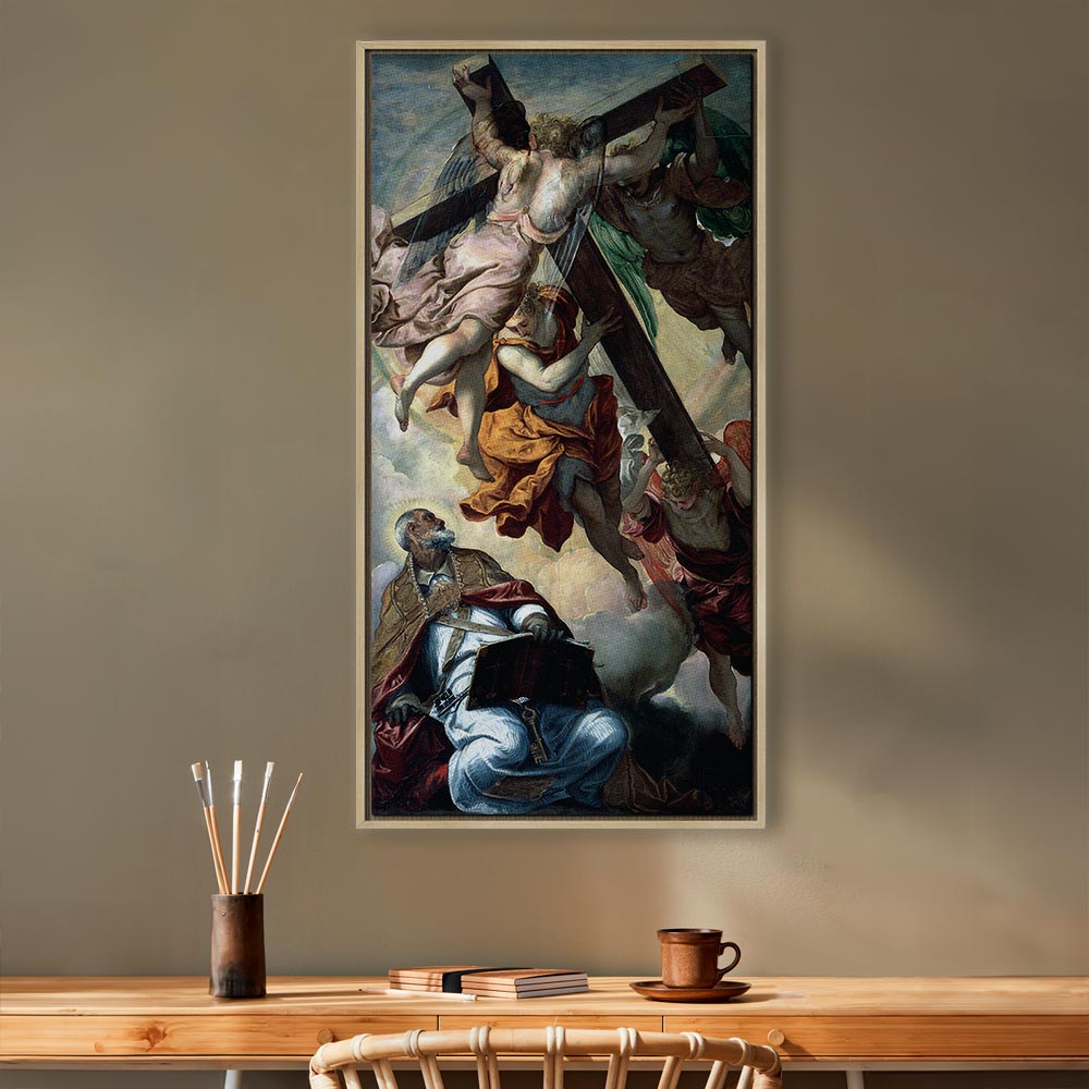 Leinwanddruck: Die Erscheinung des Kreuzes vor dem heiligen Petrus von Tintoretto