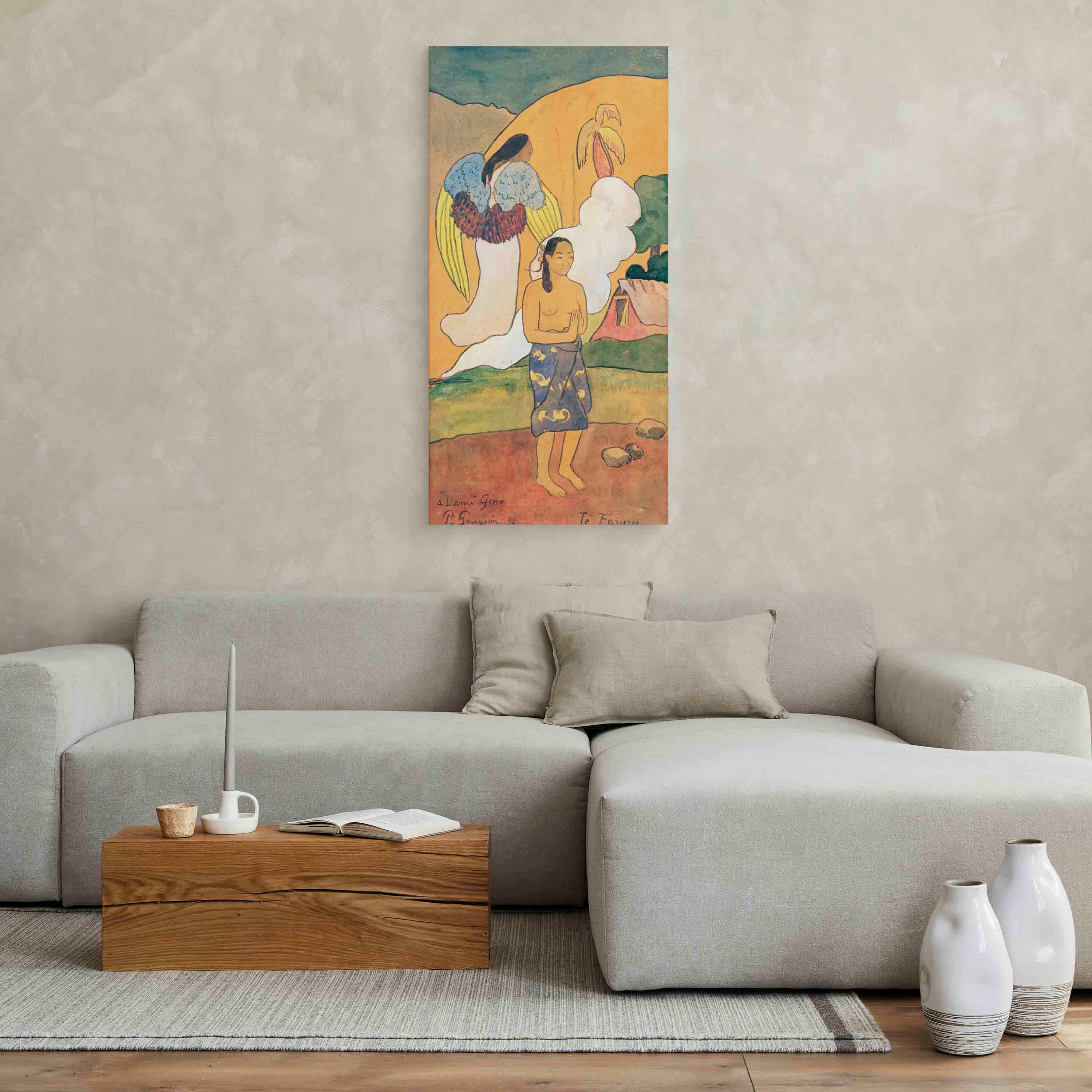 Canvas Print Te faruru by Paul Gauguin