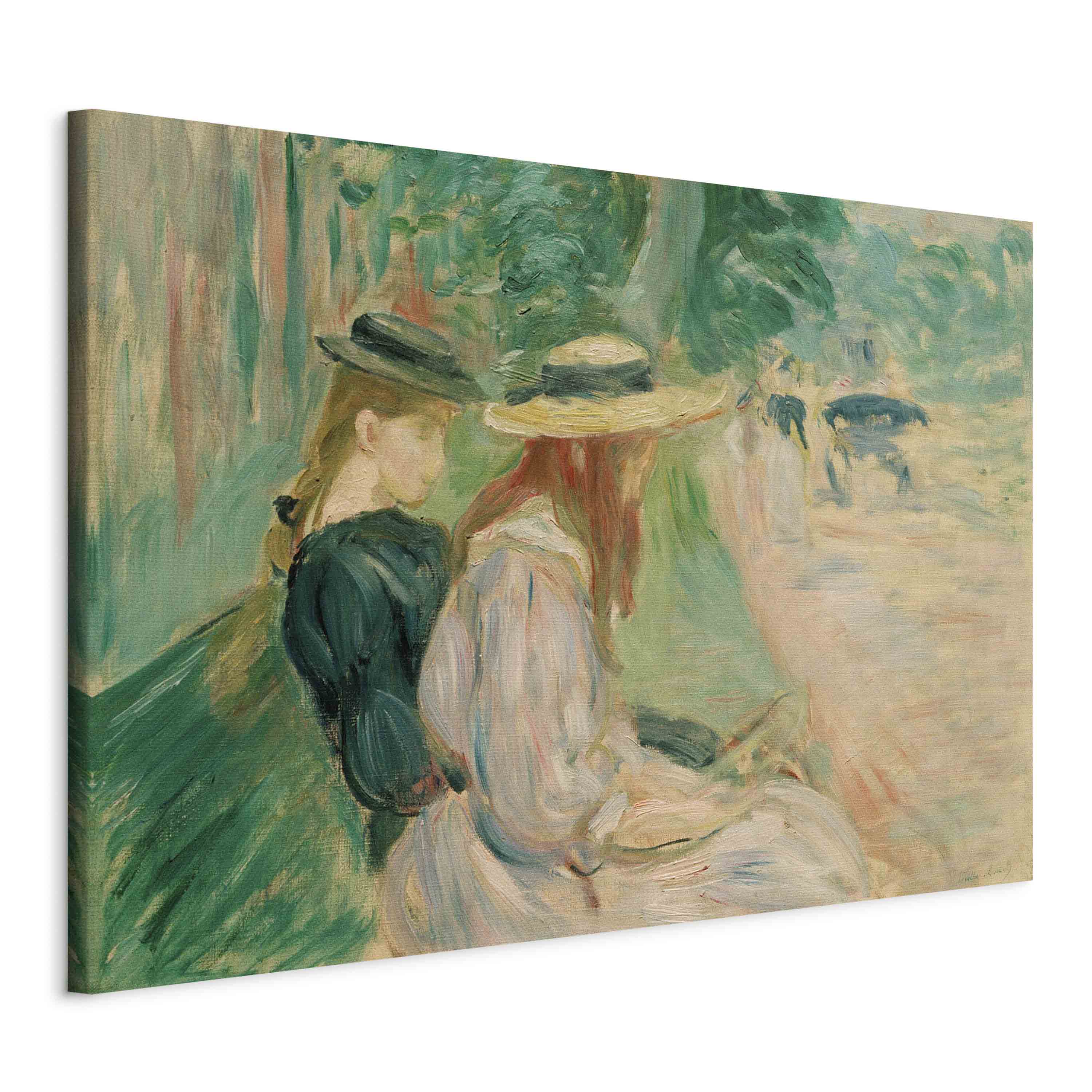 Canvas Print - Berthe Morisot On a Bench in Bois de Boulogne