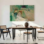 Canvas Print - Berthe Morisot On a Bench in Bois de Boulogne