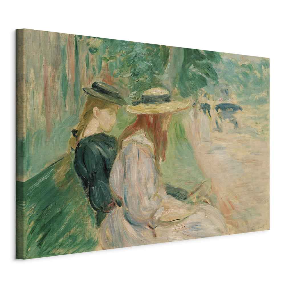 Canvas Print - Berthe Morisot On a Bench in Bois de Boulogne