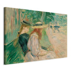 Canvas Print - Berthe Morisot On a Bench in Bois de Boulogne