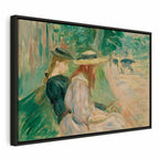 Canvas Print - Berthe Morisot On a Bench in Bois de Boulogne