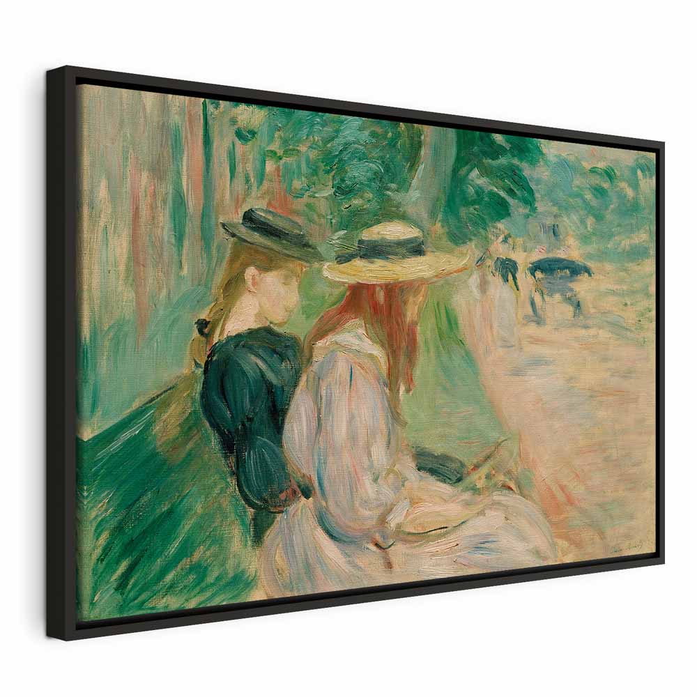 Canvas Print - Berthe Morisot On a Bench in Bois de Boulogne