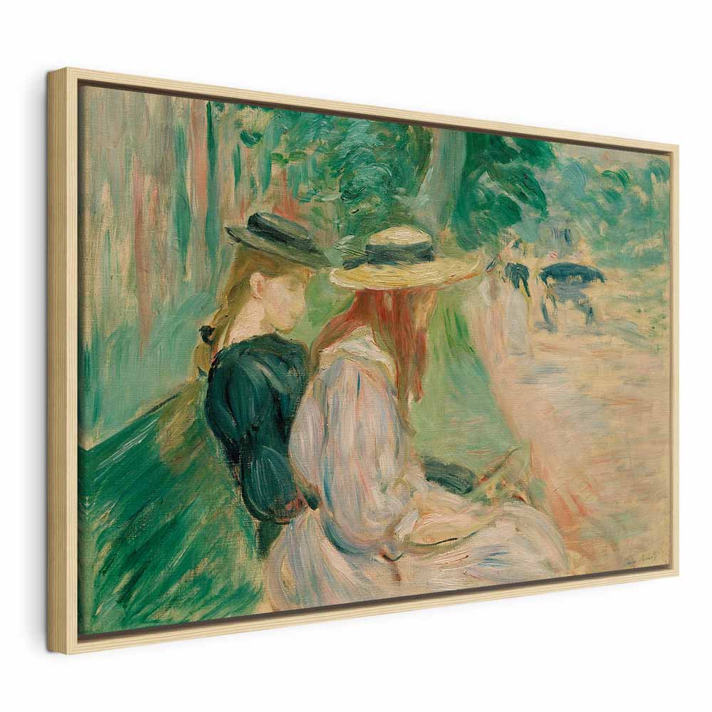 Canvas Print - Berthe Morisot On a Bench in Bois de Boulogne