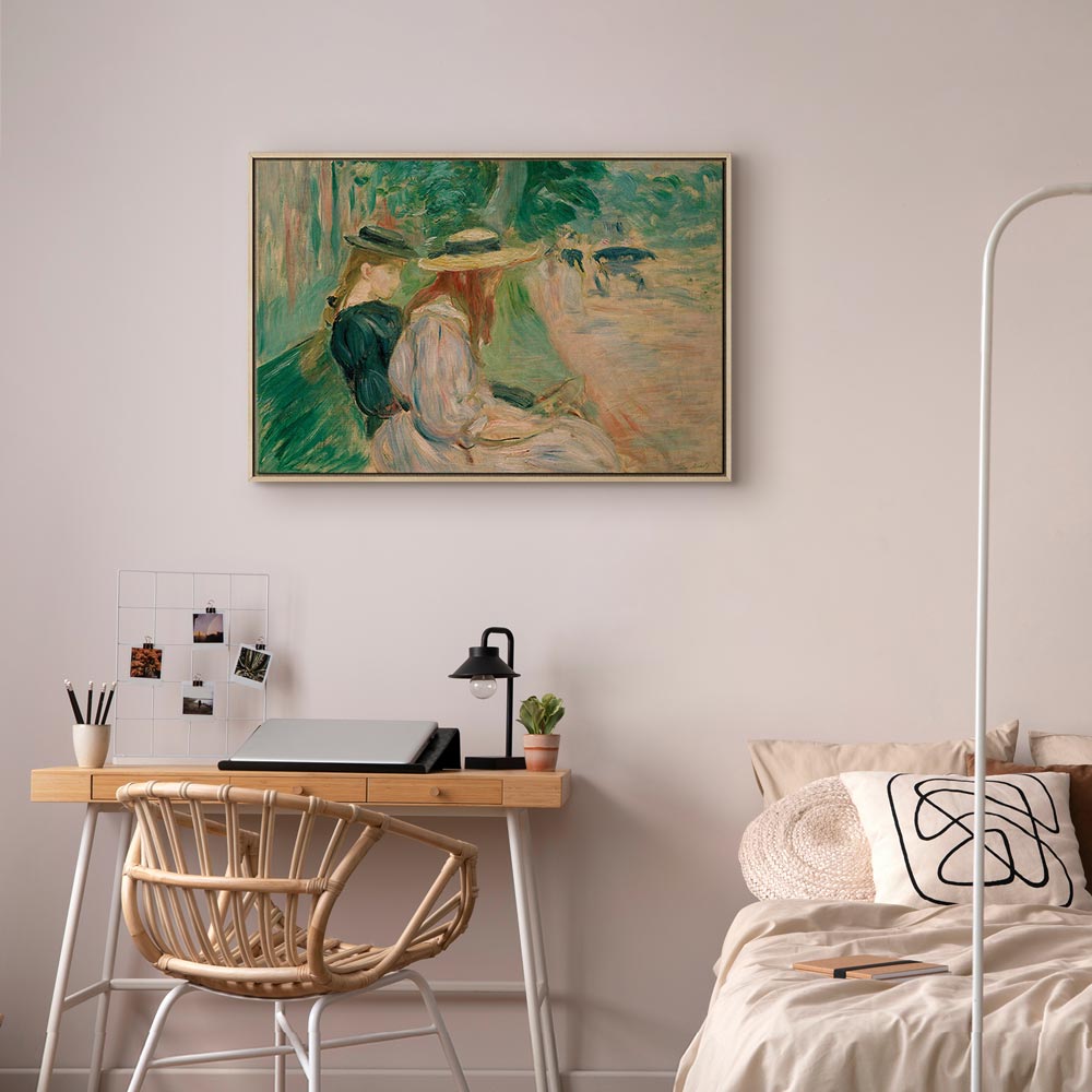 Canvas Print - Berthe Morisot On a Bench in Bois de Boulogne