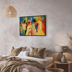 Leinwanddruck – Mit einer Gelbjacke (August Macke)