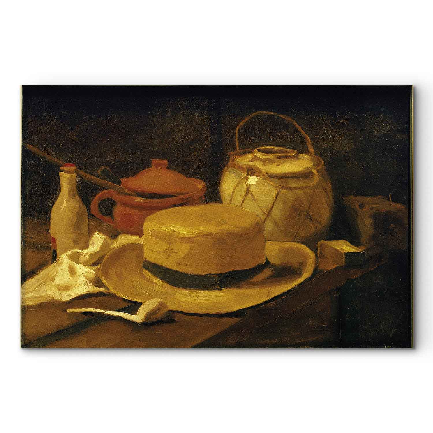 Van Gogh Yellow Straw Hat Still Life Canvas Print