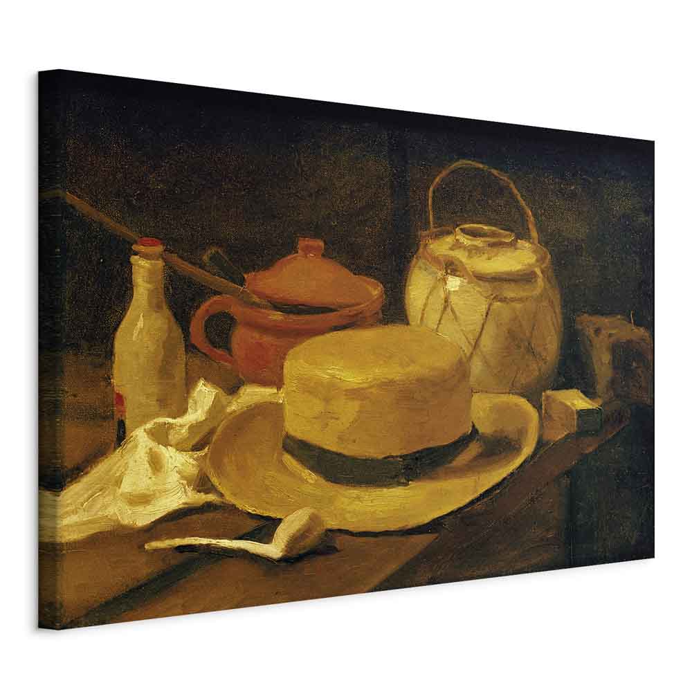 Canvas Print Still Life Yellow Straw Hat