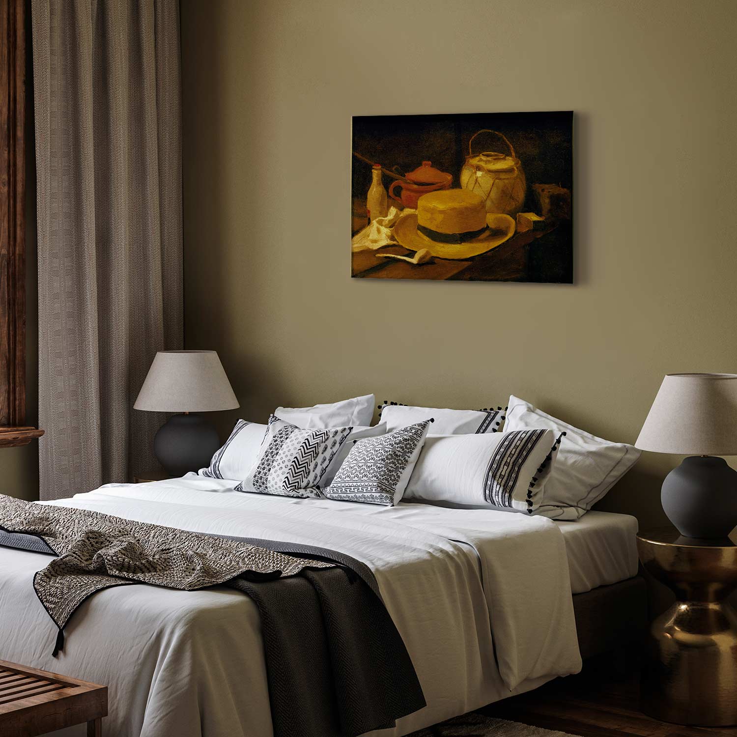 Van Gogh Yellow Straw Hat Still Life Canvas Print