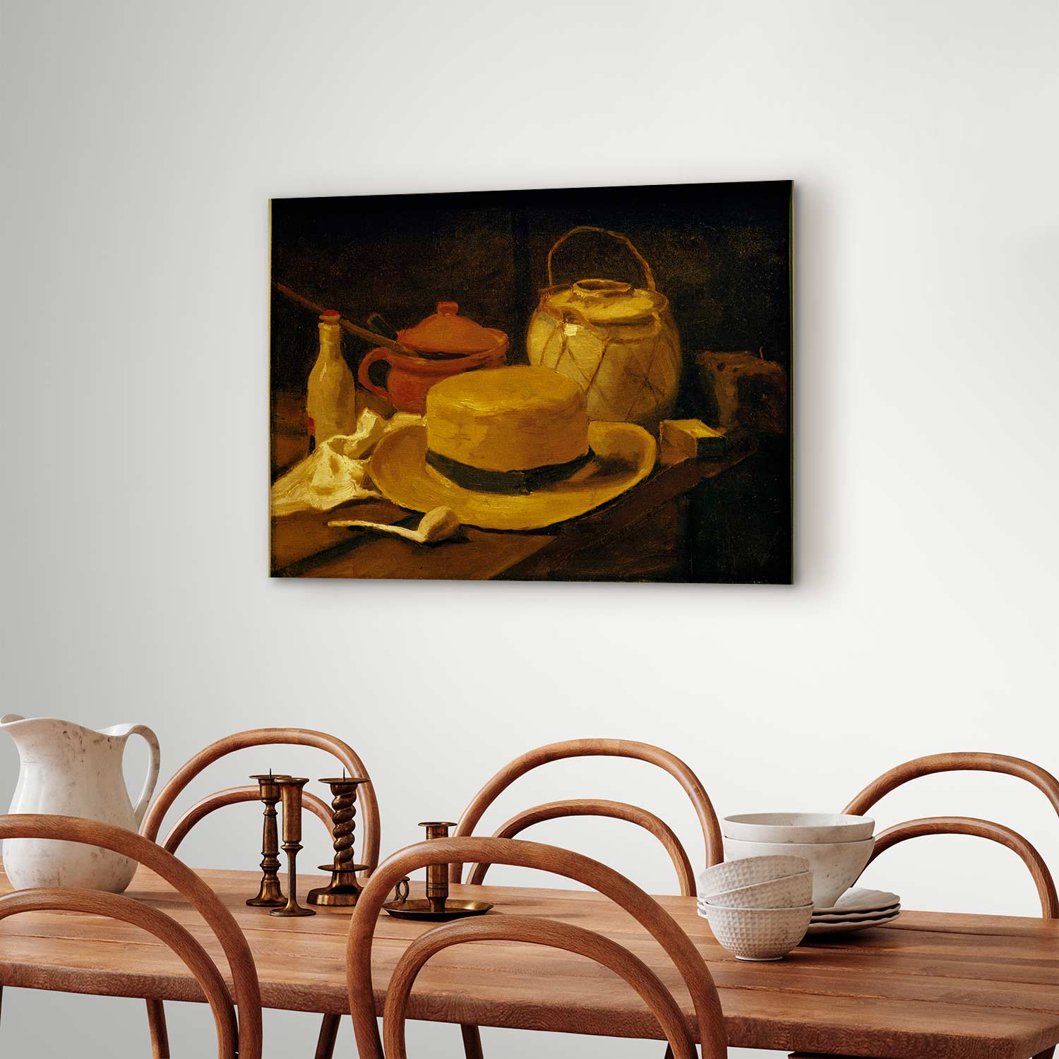 Van Gogh Yellow Straw Hat Still Life Canvas Print