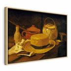Canvas Print Still Life Yellow Straw Hat